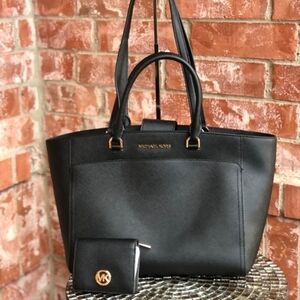 Michael Kors Elegant Black Tote with Wallet